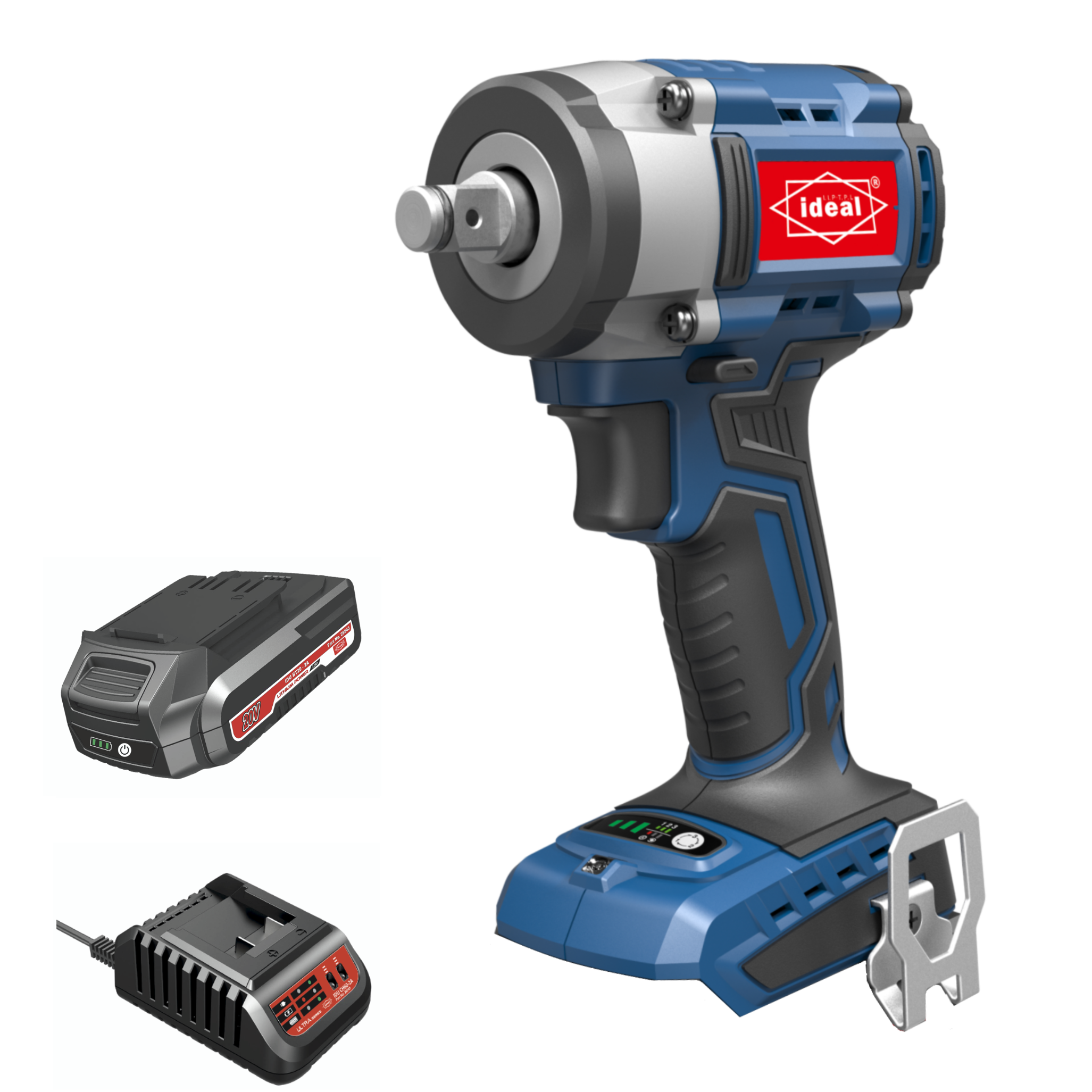 IDU EW-B350 BRUSHLESS COMPACT CORDLESS IMPACT WRENCH MACHINE KIT