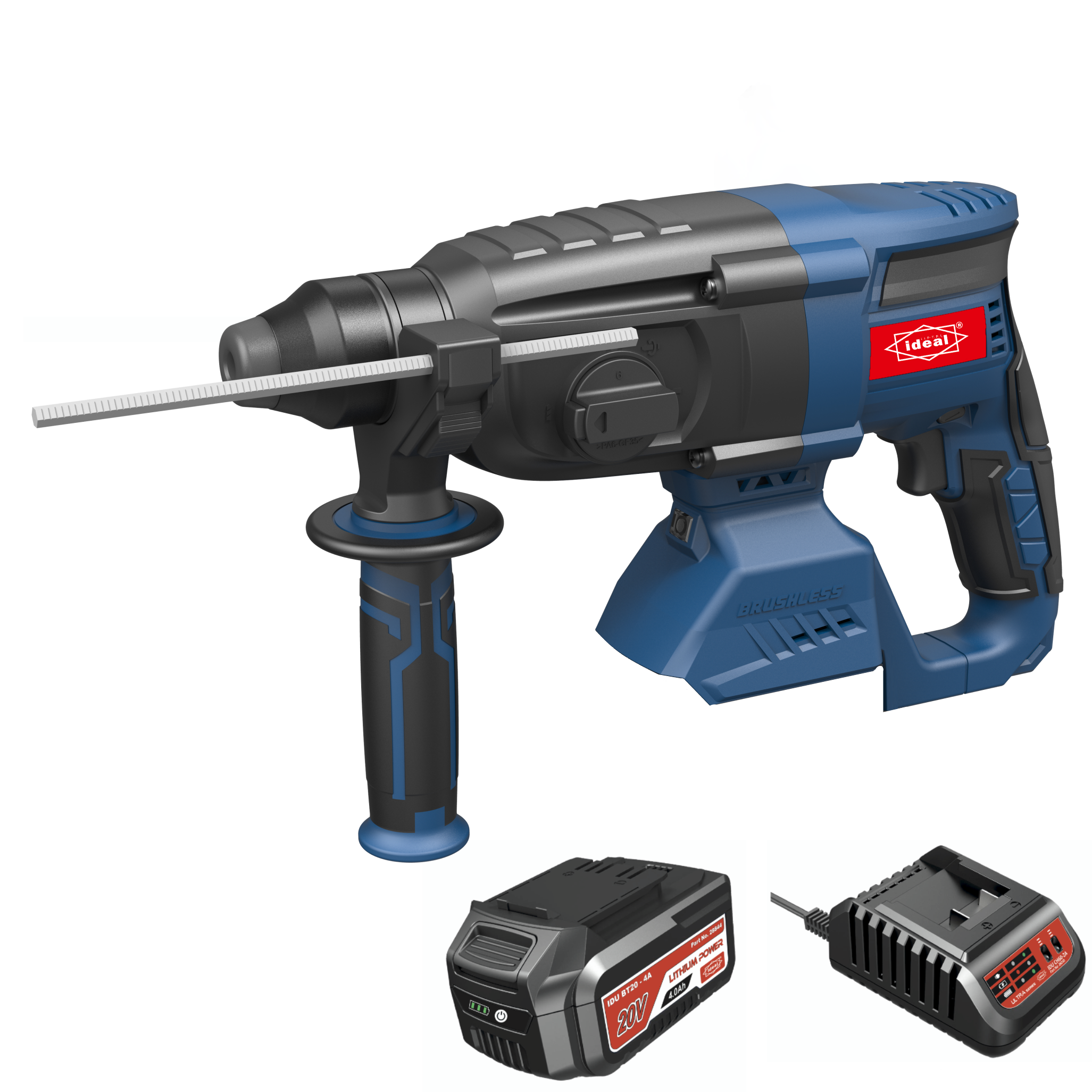 IDU HD-B26 BRUSHLESS CORDLESS ROTARY HAMMER DRILL MACHINE KIT